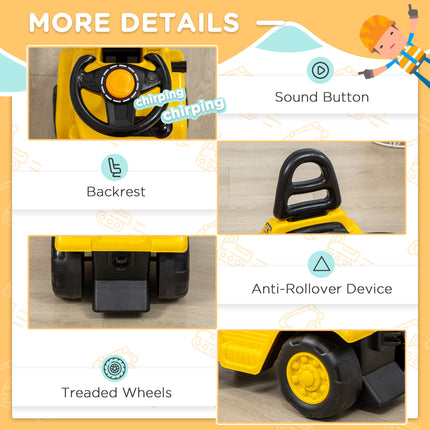 Kids' Ride-On Forklift Toy with Working Lift and Under-Seat Storage