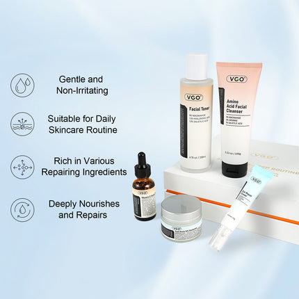 5-Step Radiant Glow & Repair System – Complete Daily Skincare Routine 
(Cleanser, Toner, Serum, Eye Cream & Moisturizer)