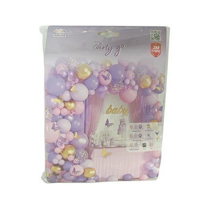 Purple and Pink Butterfly Balloon Garland Arch Kit – 3D Butterfly Decorations with Gold Confetti Balloons – Perfect for Baby Shower, Girls Birthday & Bridal Shower