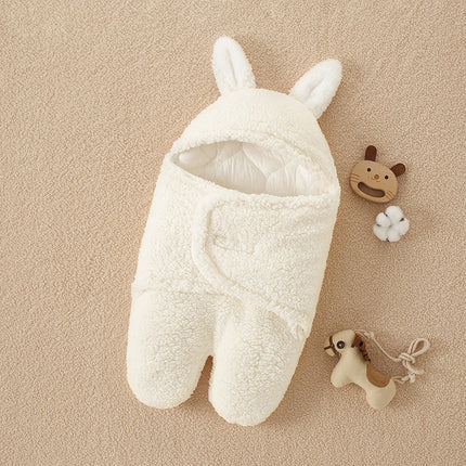 Anti-Shock Baby Swaddle Blanket – Thickened Winter Sleeping Bag – Soft Fleece Newborn Wrap for Better Sleep & Security