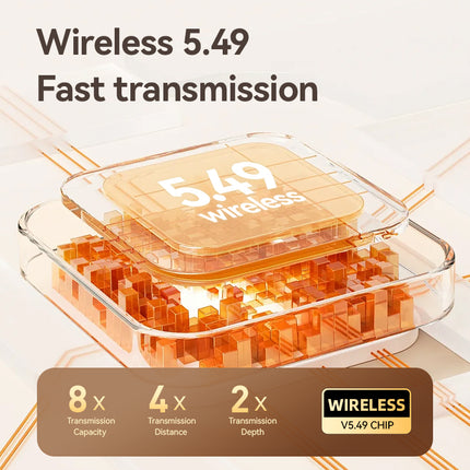 Open-Ear Wireless Bluetooth Headphones – Lightweight Air Conduction Earbuds with Charging Case – Noise Cancelling Stereo Sound for Sports, Business & Gaming