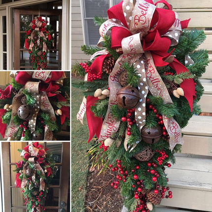 Festive Christmas Door Hanging Ornament – Vibrant Holiday Welcome Sign for Front Door Entryway & Home Wall Decor