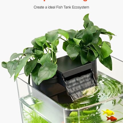 2 Gallon Smart Arch Aquarium Kit – Crystal Clear GPPS Fish Tank with 3-Color LED Lighting – Self-Cleaning Desktop Ecosystem