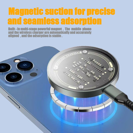 15W Magnetic Wireless Fast Charger for iPhone 17 Pro & Pro Max – MagSafe Compatible Charging Pad for iPhone 16/15/14/13/12 Series