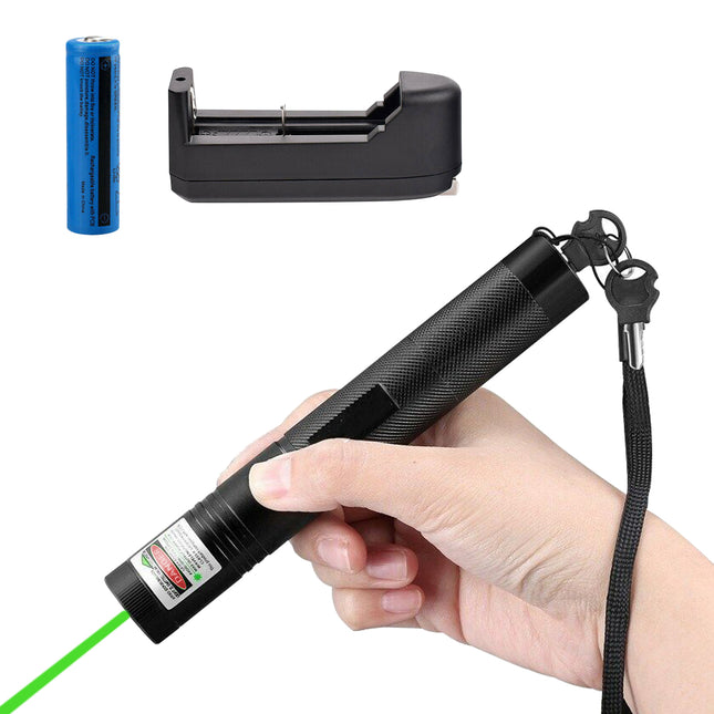 High-Power Green Laser Pointer – Ultra Long Range Visible Beam – USB Rechargeable Professional Lazer Torch for Astronomy, Hiking & Pet Play