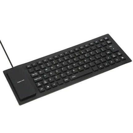 Waterproof Flexible Silicone Keyboard – Foldable & Roll-Up USB Wired Keyboard – Dustproof & Silent Full-Size Soft Keyboard for PC, Laptop & Industrial Use