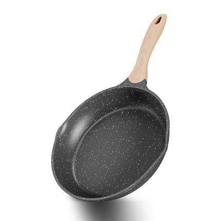 Small Nonstick Frying Pan for Eggs & Omelettes – JEETEE Granite Skillet with Stay-Cool Handle – All Stoves Compatible