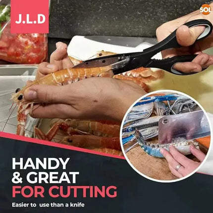 ProCut™ Heavy Duty Stainless Steel Kitchen Scissors – All-in-One Food & Vegetable Slicing Tool