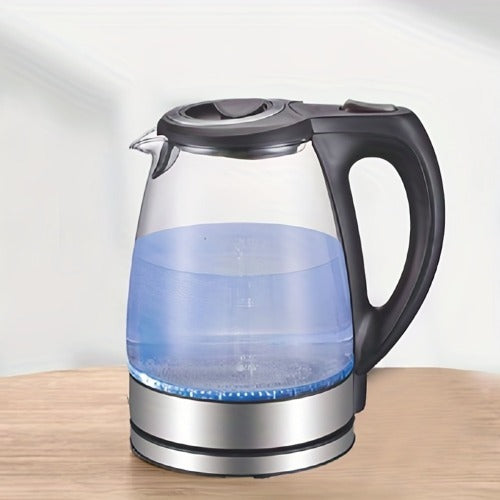 2-in-1 Electric Tea Maker & Kettle – 1.7 Liter Borosilicate Glass Hot Water Boiler with Removable Tea Filter – 1200W High Power