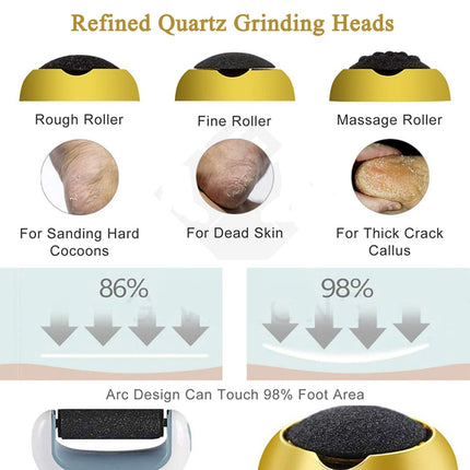 PediVac™ Electric Foot Grinder – Vacuum Adsorption Callus Remover with 2 Heads