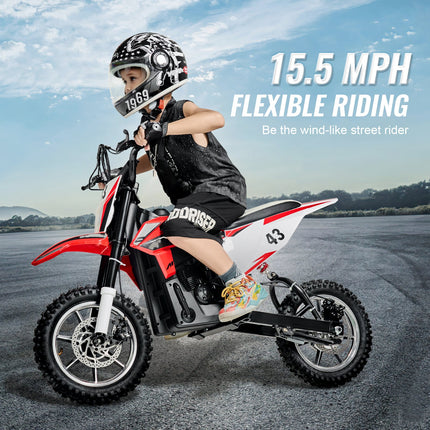 36V Electric Motorbike for Teens – High-Performance Electric Street Bike with LED Lights – Powerful 500W Styled Ride-On for Ages 14+