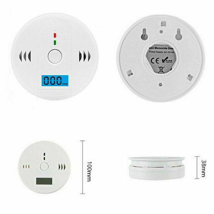 Carbon Monoxide Detector Alarm – High Sensitivity CO Poisoning Sensor with Digital Display – 85dB Loud Siren Warning for Home, Kitchen & Garage