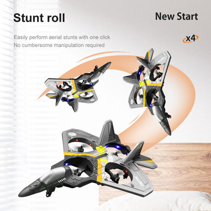 V17 RC Stunt Plane – 2.4GHz Remote Control Jet Drone with 360° Flip – Durable EPP Foam Aircraft with Cool LED Lights – Gift for Kids & Adults