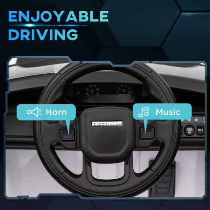 Licensed Land Rover Discovery Sport 12V Ride-On Car – Electric Kids Vehicle with 2.4G Remote Control & Soft Start – White