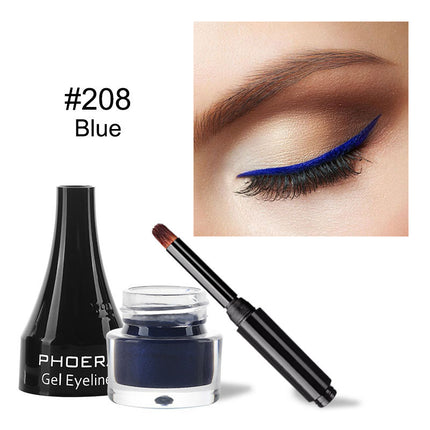 Phoera 10-Color Vibrant Liquid Eyeliner – Waterproof & Long-Wear Matte Finish