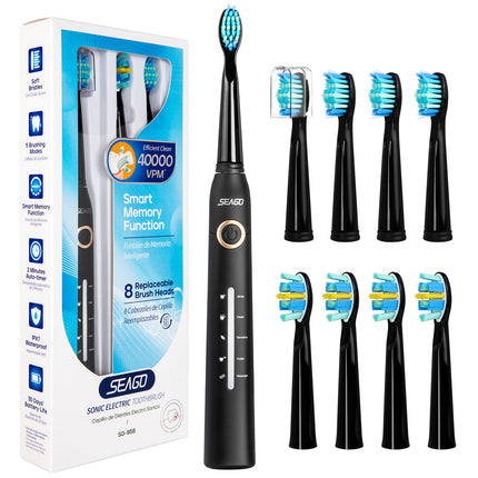 Seago™ SG958 Sonic Electric Toothbrush – 5 Smart Modes & Rechargeable Power