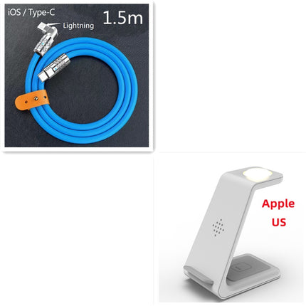 3-in-1 Fast Wireless Charging Station – Foldable Magnetic Charging Dock for iPhone, Apple Watch & AirPods – Universal Quick Charge Stand
