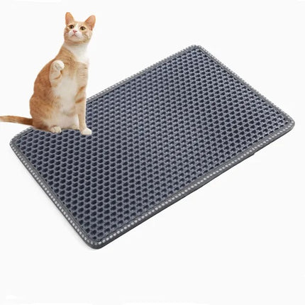 Non-Slip Cat Litter Trapping Mat – High-Density PVC Fiber Mesh Mat – Waterproof & Soft Surface Kitty Litter Catcher for Indoor Cats