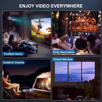 Portable Mini LED Projector – Pocket-Sized Home Cinema Movie Projector – Multimedia Video Projector for Indoor & Outdoor Fun, Compatible with HDMI, USB, Smartphone
