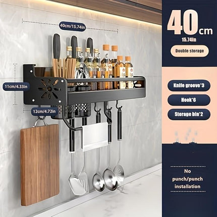 Multi-Functional Kitchen Storage System – Heavy-Duty Spice & Cutlery Rack – Wall Mount & Outdoor Camping Versatility
