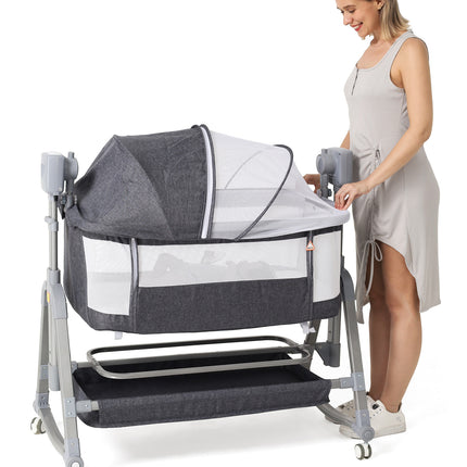 Multi-Functional Electric Baby Swing & Rocking Chair – Intelligent Bluetooth Bassinet with Remote Control – 5 Sway Speeds & Music