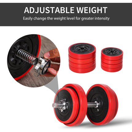 44lbs Adjustable Dumbbell & Barbell Set – 2-in-1 Convertible Home Gym Weights – Strength Training Equipment for Beginners & Pros