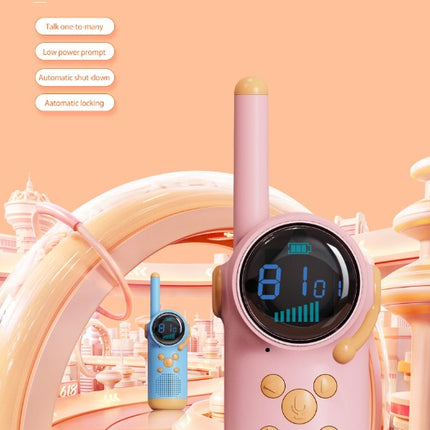 Kids Walkie Talkies 2-Pack – Blue & Pink Long Range Two-Way Radios – Clear Voice Adventure Toys for Boys & Girls – Perfect for Camping & Outdoor Games