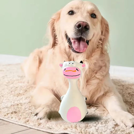 4-Pack Cute Latex Dog Squeaky Toys – Soft Chew Toys for Small Dogs & Puppies – Interactive Sound Toys for Teething & Dental Health