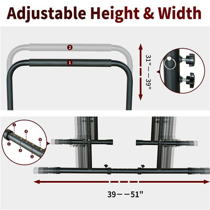 Multi-Functional Power Tower Station – Adjustable Height Pull-Up Bar & Dip Station – Heavy Duty Strength Training Equipment for Home Gym
