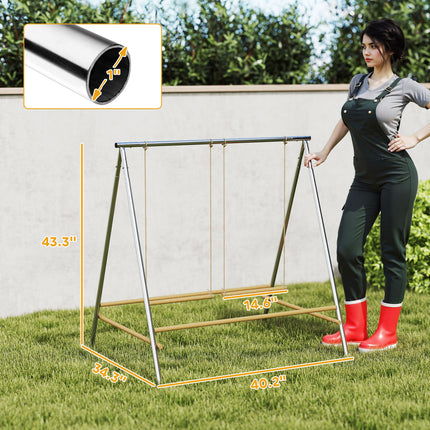 Freestanding Chicken Perch with Adjustable Swings – Weather-Resistant A-Frame Roosting Bar for Backyard Coops and Runs
