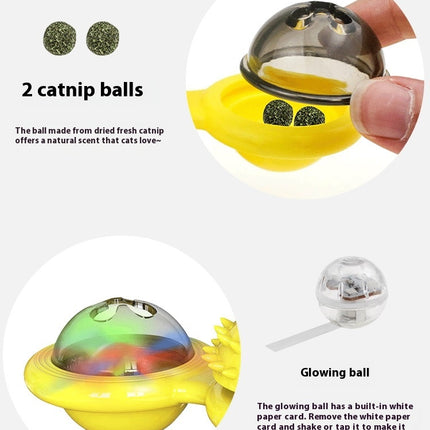 4-in-1 Interactive Cat Toy Set – Rotating Disk with Feather Teasers – Tumbler Windmill Design – Multi-Functional Exercise Station for Indoor Cats