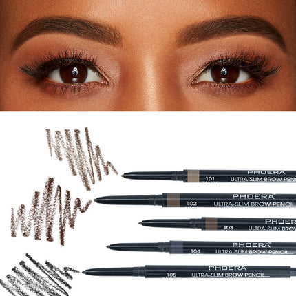 Phoera Slim-Edge Eyebrow Pencil – 24H Waterproof & Natural Finish