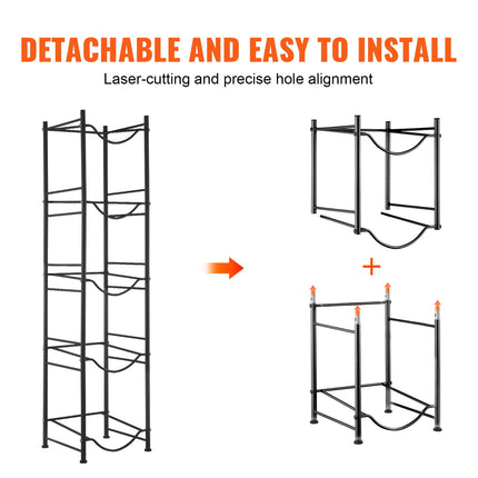 5-Tier Water Jug Holder Rack – Heavy-Duty 5-Gallon Water Bottle Organizer for Home, Office & Kitchen