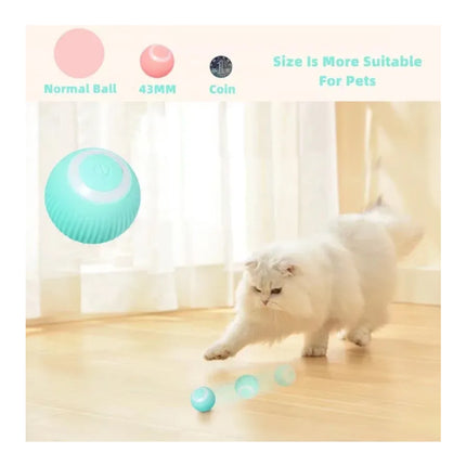 Interactive Rolling Cat Toy Ball – Self-Rotating Motion Activated Play Toy for Indoor Cats and Kittens