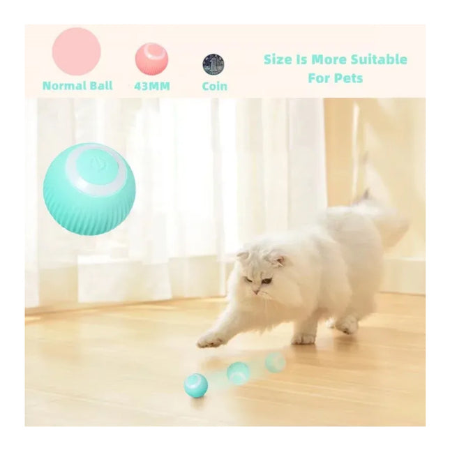 Interactive Rolling Cat Toy Ball – Self-Rotating Motion Activated Play Toy for Indoor Cats and Kittens