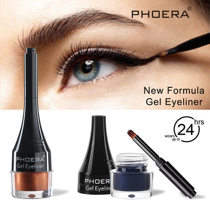 Phoera 10-Color Vibrant Liquid Eyeliner – Waterproof & Long-Wear Matte Finish