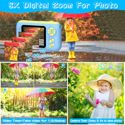 Kids Digital Camera with Flip Selfie Lens and Tripod – 1080P HD Video Recorder Toy for Creative Boys and Girls