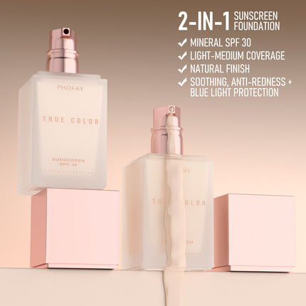 2-in-1 Matte Sunscreen Foundation – Long-Wear UV Protection
