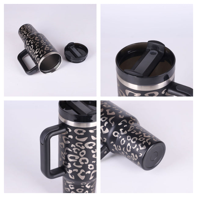 Oversized 40oz Travel Mug with Straw – Spill-Proof Insulated Water Bottle for Gym, Office & Road Trips