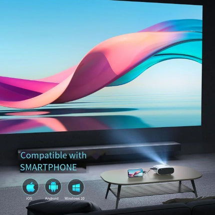 Portable Mini HD Projector – Pocket-Sized Home Cinema Video Projector – Multimedia Movie Player for Kids, Travel, Camping & Indoor Fun