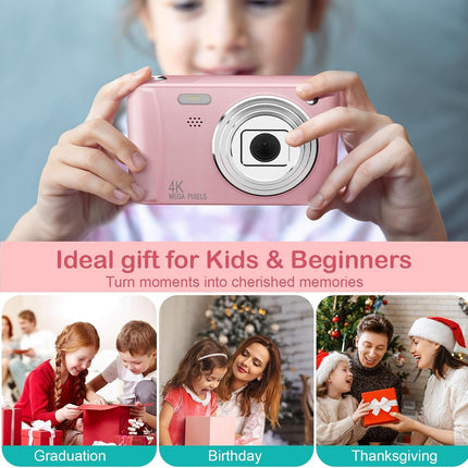 Kids Digital Camera for Boys & Girls – Portable Shockproof Camcorder with 32GB SD Card – Creative Birthday & Christmas Toy Gift for Ages 3-12