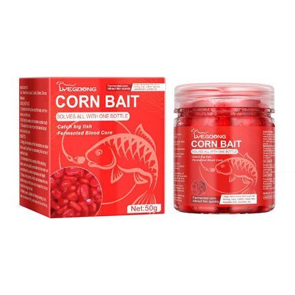 Yebang Fermented Corn Fish Bait – High-Attractant Natural Corn Kernels – Portable Hook Bait for Carp & Freshwater Fishing