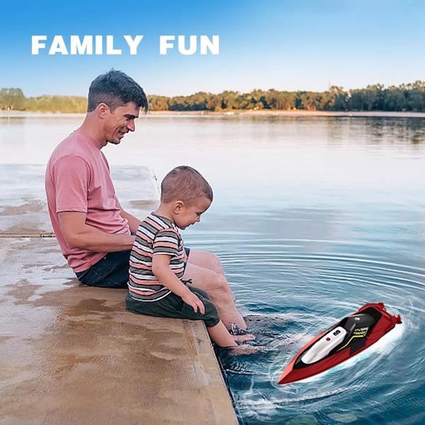 4DRC S5 High-Speed RC Racing Boat – Waterproof Remote Control Ship for Pools & Lakes – Kids & Adults Electric Speedboat – Summer Water Toy