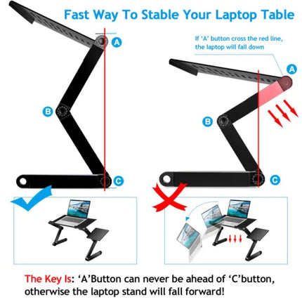 Foldable Laptop Desk for Bed & Sofa – Ergonomic Bed Tray Table with Cup Holder & Tablet Slot – Portable Laptop Stand for Working & Study