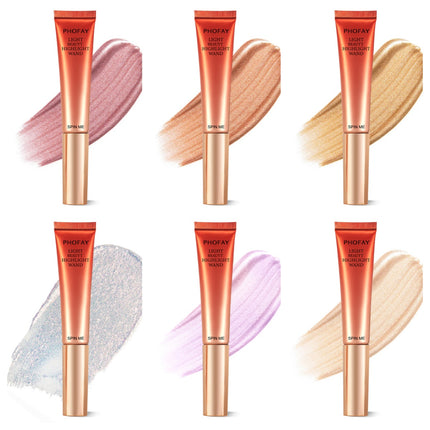 Phofay Liquid Glow Wand – Creamy Highlighter with Cushion Applicat