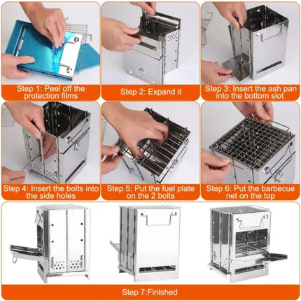 Portable Camping Kitchen Utensil Set – 8-Piece Outdoor Cooking Gear with Compact Travel Case – Grill Accessories for Picnic, BBQ & Hiking