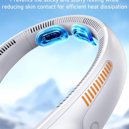 Portable Neck Fan - 5-Speed Rechargeable Personal Fan - 360° Cooling, Quiet & Lightweight Wearable Fan for Travel, Sports, and Outdoor Activities
