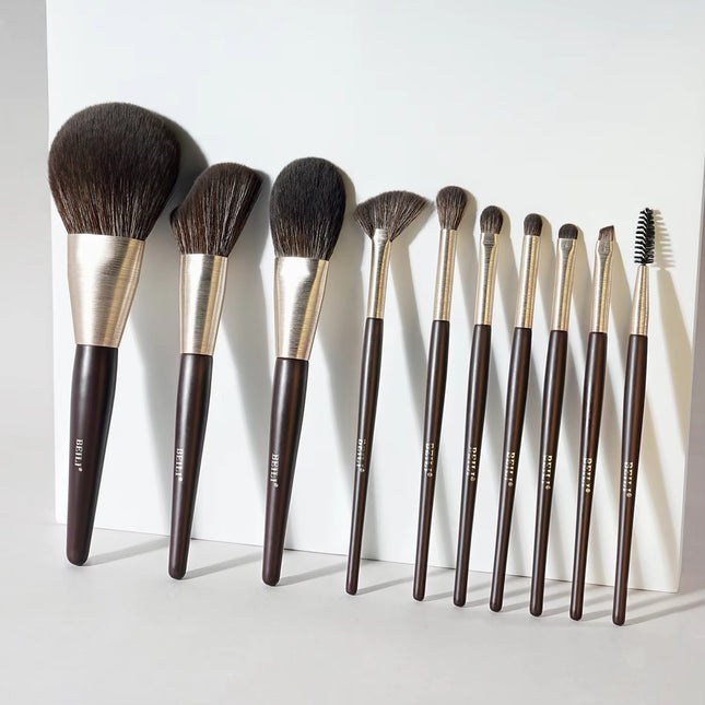 EliteBlend™ 10pcs Essential Makeup Brushes – Ultra-Soft Bristles & Premium Metal Handles