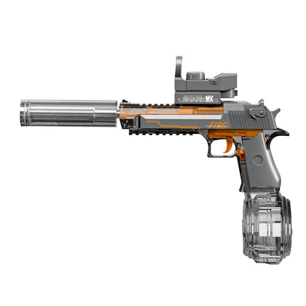 Electric Desert Eagle Water Gun – High-Speed Automatic Squirt Gun with Transparent Design – Rechargeable Summer Toy for Kids & Adults