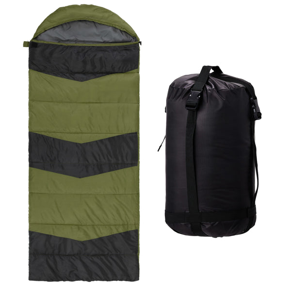 Forest Green USB Heated Sleeping Bag – Multi-Zone Thermal Heating Pads – Waterproof Envelope Style for Camping, Hiking & Hunting